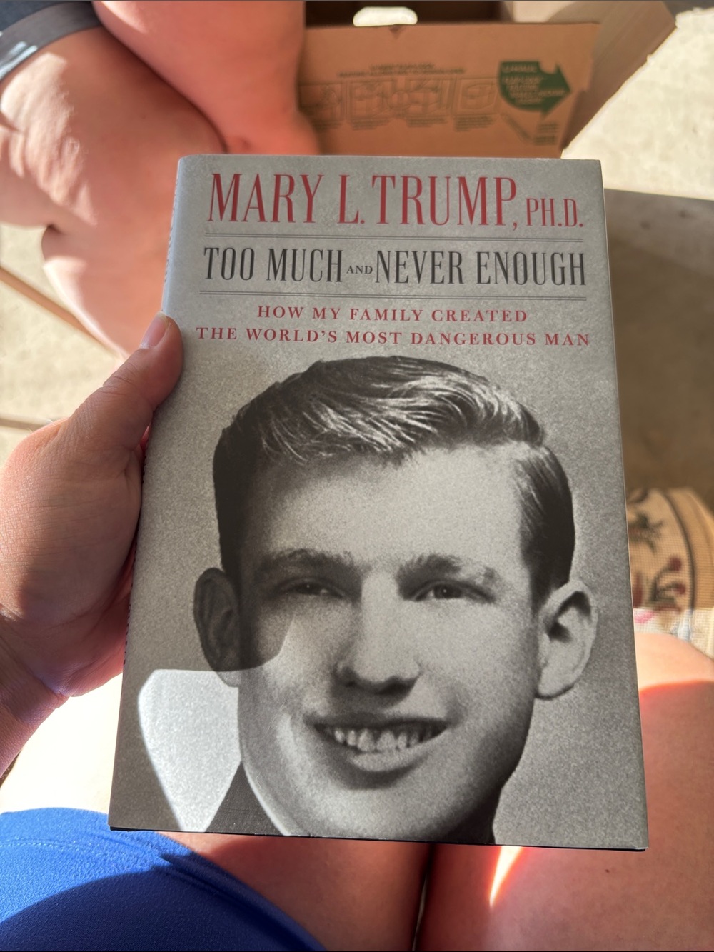 Mary L. Trump "Too Much and Never Enough" Hardcover Book - Gray, Red